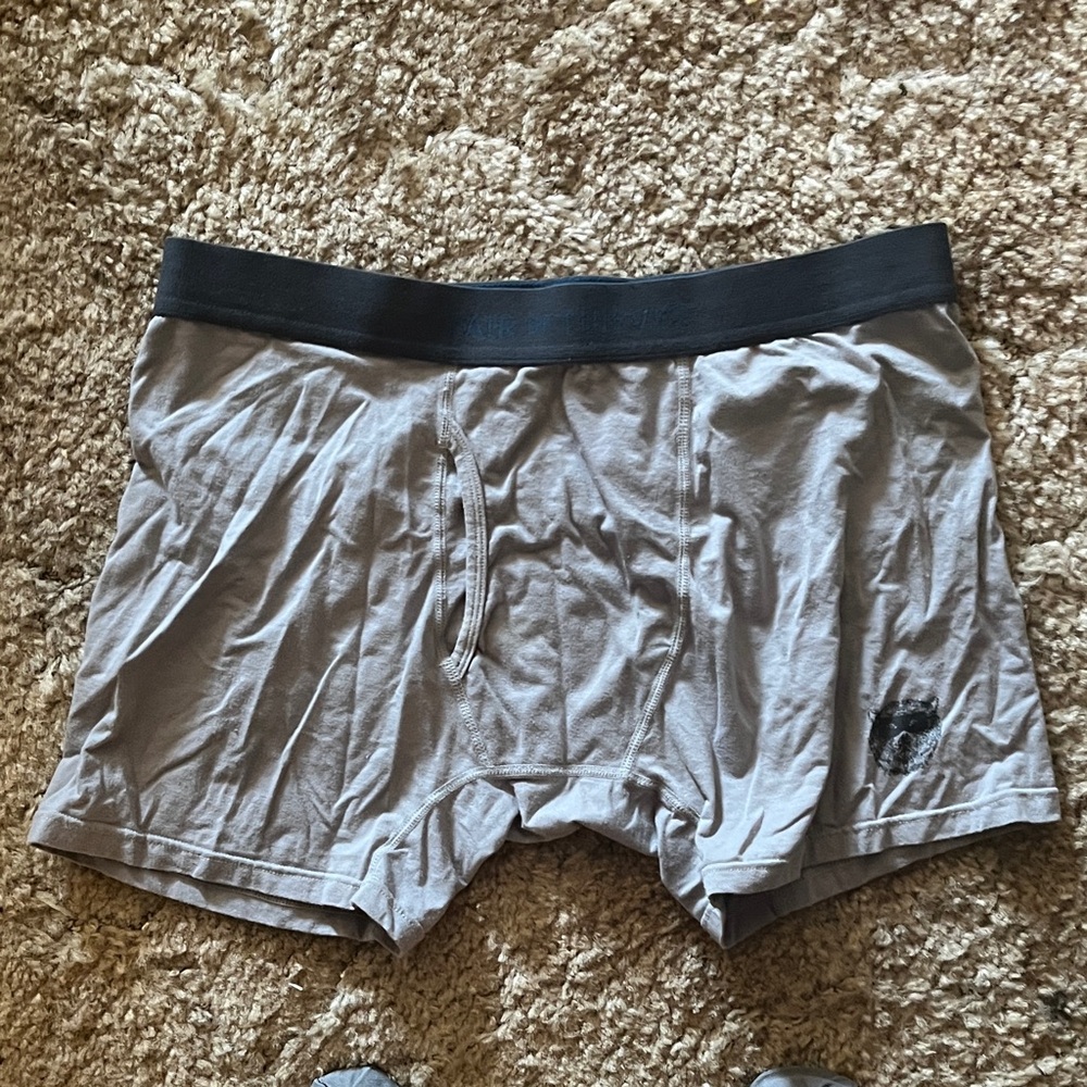 Men's Black and Gray Boxer Briefs